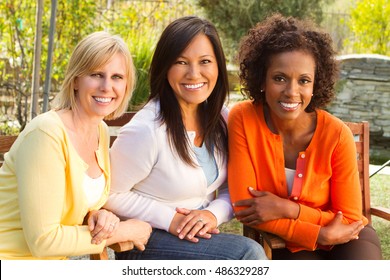 Friendship. Diverse Group Of Women.