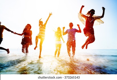 Friendship Freedom Beach Summer Holiday Concept