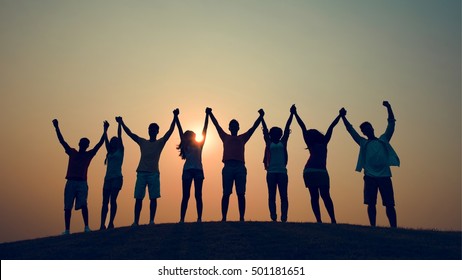 Friendship Gathering Casual Allies Group Concept - Shutterstock ID 501181651