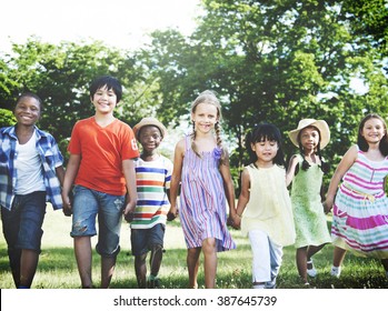 Friendship Happiness Togetherness Children Casual Concept - Powered by Shutterstock