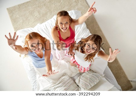 Similar – Image, Stock Photo Top view of female using her laptop on a wooden table.