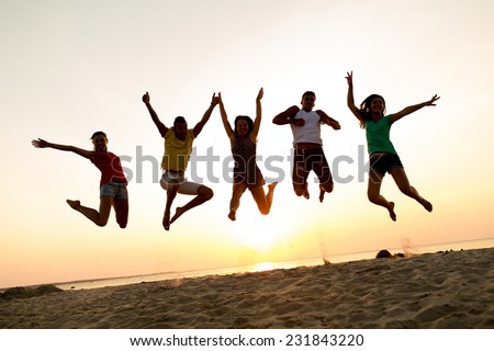 Similar – Image, Stock Photo jump Lifestyle Joy