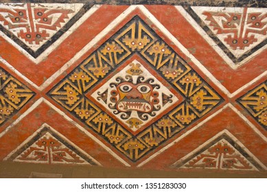 Frieze In High Relief In The Huaca De La Luna In Trujillo - La Libertad.