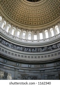 The Frieze Of The Rotunda Of The United States Capitol.