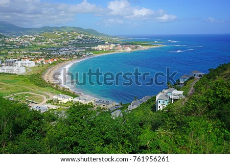 Frigate Bay beach in St Kitts, Saint Kitts and Nevis