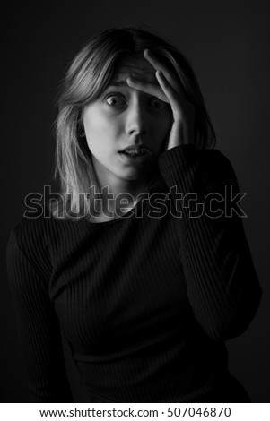 Similar – Image, Stock Photo at the front Woman Face