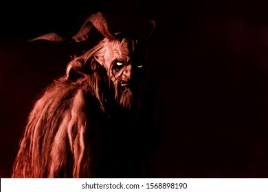 Frightening mask of a devil