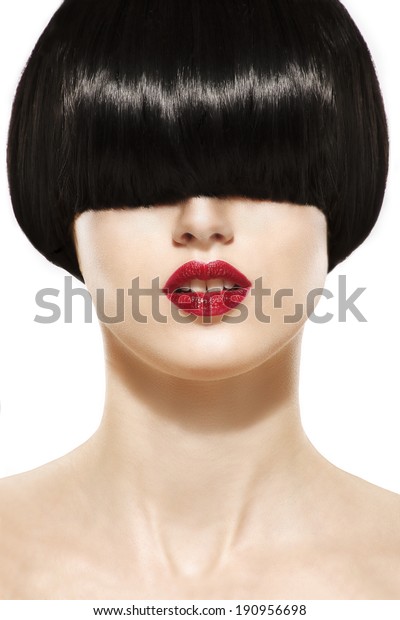 Fringe Hairstyle Beauty Girl Short Hair Stock Photo Edit