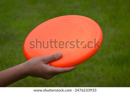 Frisbee in hand getting ready to throw