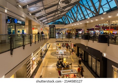 Frisco, Texas, USA - April 9th, 2022: Shopping Mall Stonebriar Centre Interior