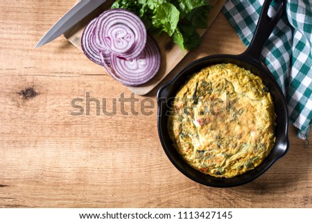 Similar – Image, Stock Photo Frittata Food Vegetable