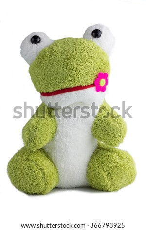 frog doll isolate on white background,lovely