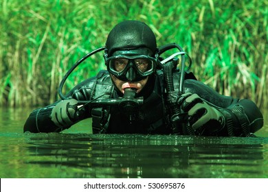 Frogman With Weapons