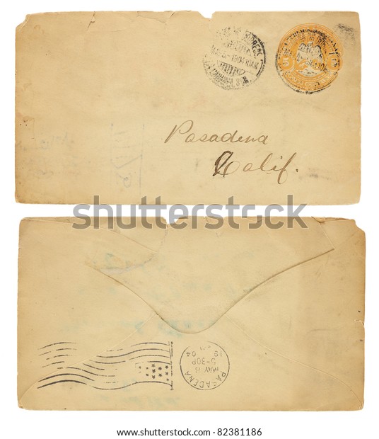 Front Back Aging 1902 Envelope Embossed Stock Photo (Edit Now) 82381186