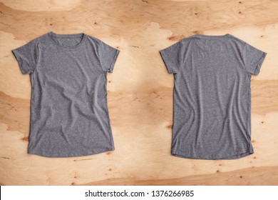 Download Grey Shirt Mockup Front Back Images Stock Photos Vectors Shutterstock PSD Mockup Templates