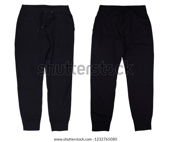 sweatpants with writing on front