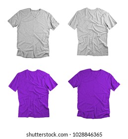 Front Back View Colored Tshirts On Stock Photo 1028846365 | Shutterstock