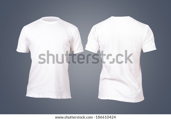 Front Back View White Tshirt Template Stock Photo 186610424 | Shutterstock
