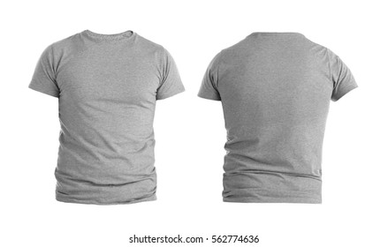 Grey T-shirt Front Back Isolated Images, Stock Photos & Vectors ...