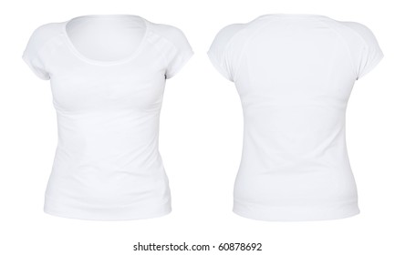 Front Back White Tshirt Isolated On Stock Photo (Edit Now) 60878692