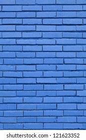 Front Brick Wall Painted Blue