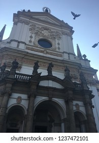 The Front Of Church Of SS. Cyril  Methodius In Prague, Czech Republic