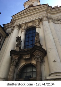 The Front Of Church Of SS. Cyril  Methodius In Prague, Czech Republic