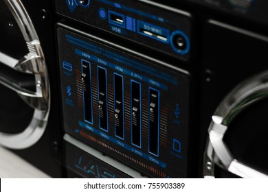 Front control panel of multimedia player