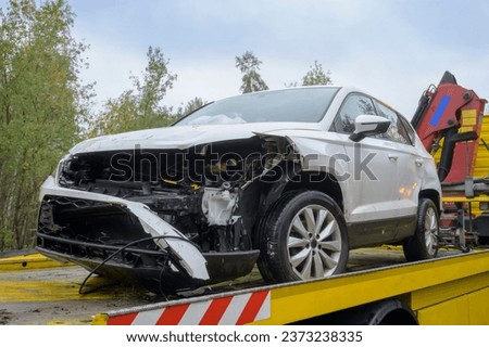 Front damage to an SUV
