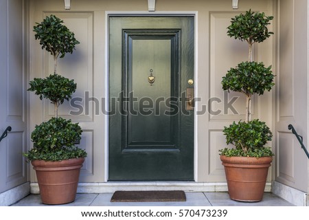 Front door, black front door
