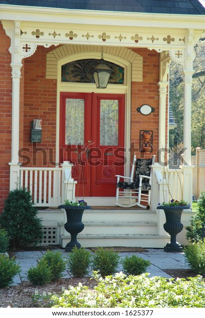 Front Door Entrance Victorian Home Red Stock Photo 1625377 | Shutterstock