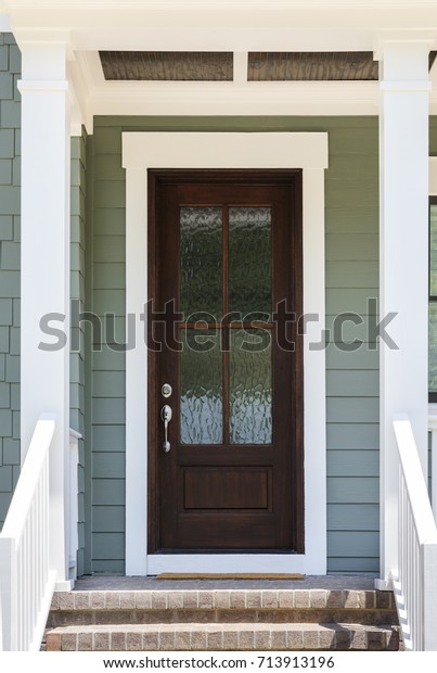 Front Door Frosted Glass Stock Photo Edit Now 713913196