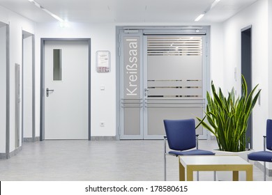 Front Door Of The Hospital On A Ward