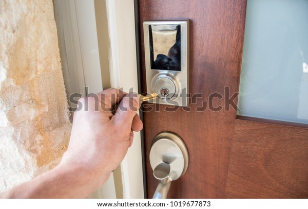 Front Door Nice New Modern Home Stock Photo Edit Now 1019677873