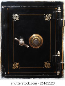 front door of old vintage safe, 19 century