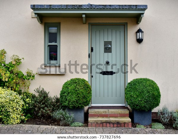 Front Door and\
Porch of an English Town\
House