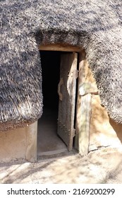 Front Door Of A Reconstructed Stone Age House