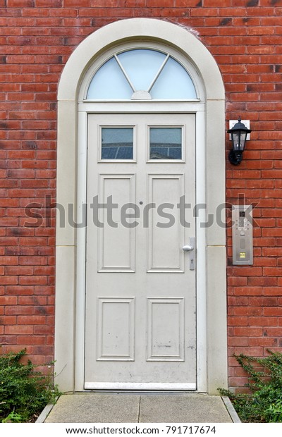 Front Door Red Brick Traditional Style Stock Photo Edit Now