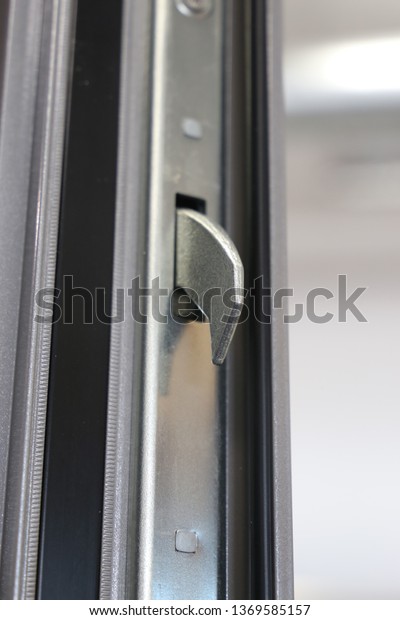 Front Door Security Fitting Burglary Protection Stock Photo