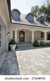 Front Door And Stone Driveway