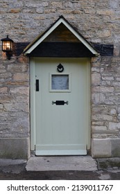 Front Door Of A Traditional Old Cottage House 