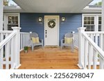 Front Door and Wooden Porch on Home