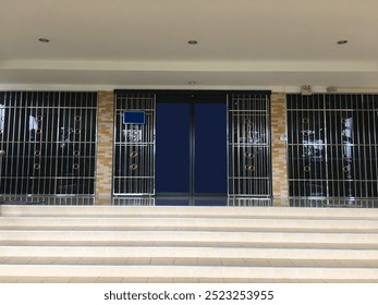 Front doors, glass doors, aluminium door of the store and the office. - Powered by Shutterstock