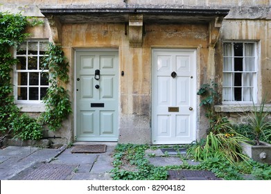 Front Doors of Neighbouring London Town Houses