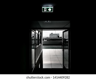 In front is an emergency exit