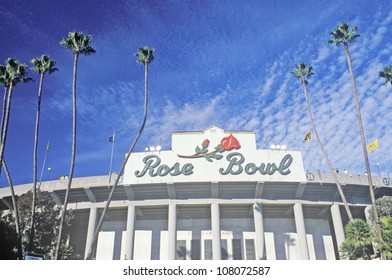 Front Entrance To The Rose Bowl In Pasadena, Pasadena, California