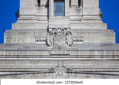 Front Exterior Of Freemasons Hall, Detail Of Facade