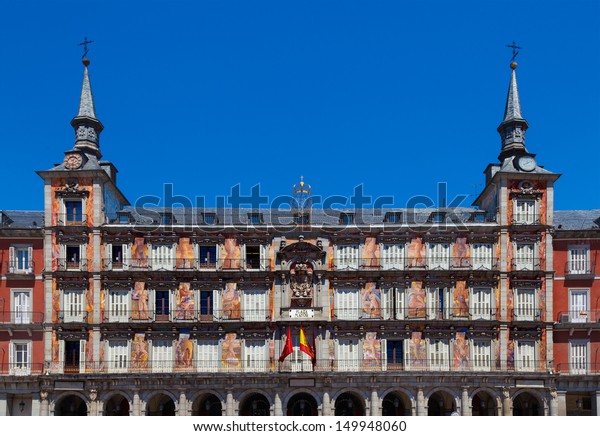 Front Facade Plaza Mayor Building Madrid Stock Photo 149948060 ...