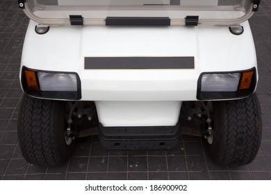 Front Of Golf Cart Parked In The Garage