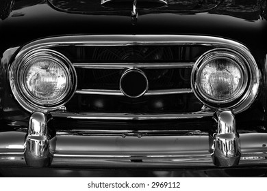 Front Grill Classic 1950s Roadster Black Stock Photo 2969112 | Shutterstock